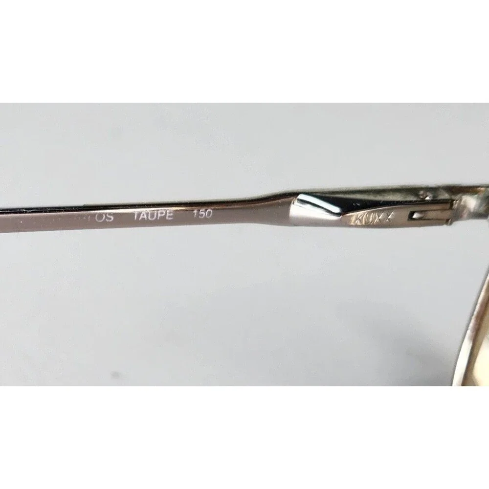Vintage Luxottica Kuxx Aviator Eye Glasses Silver Sturdy Frame 62018 Italy 150